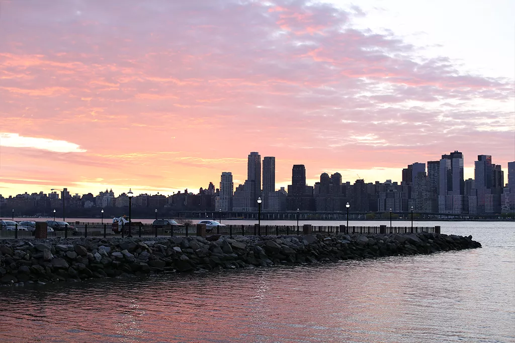 Sunset over New York Skyline